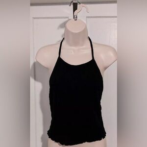 American Eagle backless stretch black halter size medium